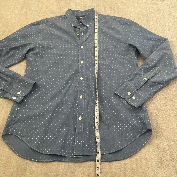 Bonobos Slim Fit Long Sleeve Button Down Shirt M Blue White Cotton - Picture 5 of 8